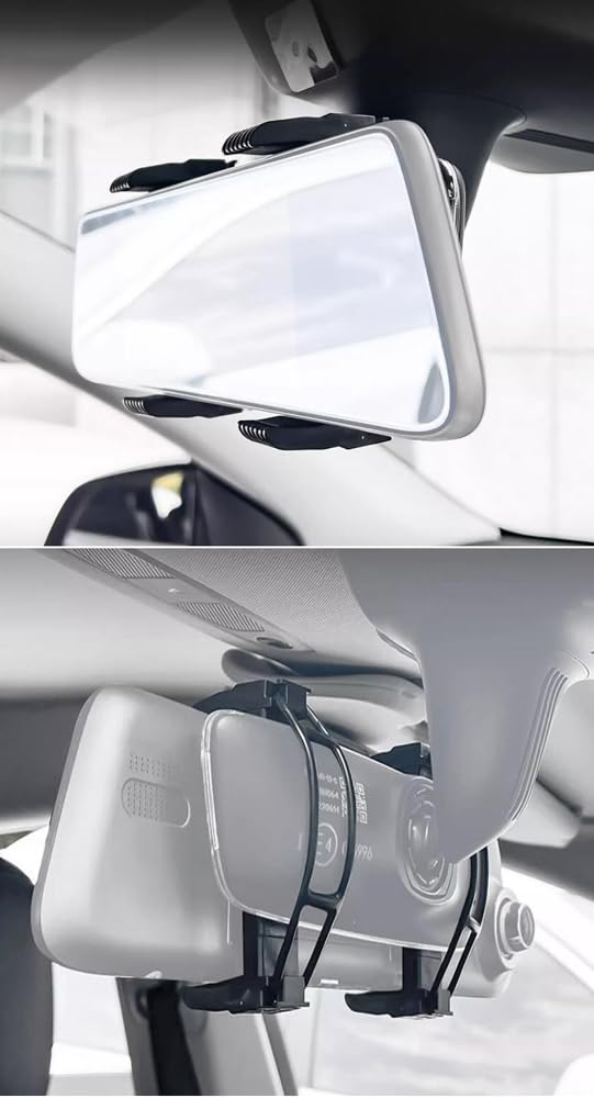JUTOSHUR Bracket Rearview Mirror Dash Cam Holder - Convenient Replacement for Cracked or Broken Hook with Straps - Universal Accessories