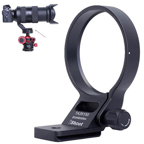 iShoot Metal Tripod Mount Ring Lens Collar Compatible with Tamron 35-150mm f/2-2.8 Di III VXD A058 E Mount, Lens Support Holder Bracket Bottom is