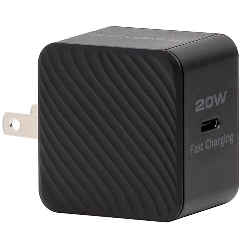 PowerLine 20W Intelligent PD3 Charger - AC/DC Wall Plug Adapter, USB-C Output, Black, 60000