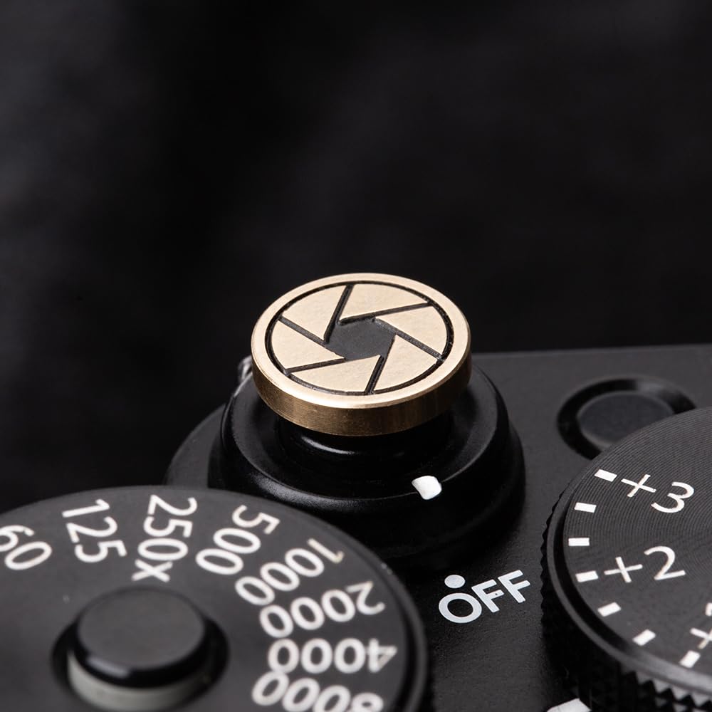 DBZZ Camera Shutter Button for Fujifilm x-t50 x-t30 xt200 xt100 xpro2 xpro3 xe4 xa7 for Nikon f3 f3ma for Olympus (Brass)