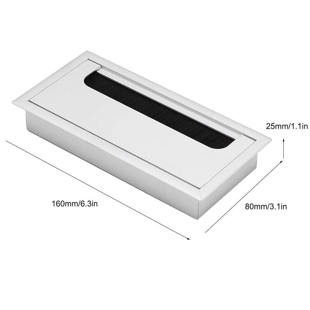 Cable Outlet, Aluminium, M Model, Computer Desk Wire Management Insert Hole Cover