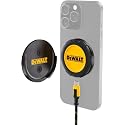 DEWALT Heavy Duty Wireless Charger, 15W Max Cell Phone Charger, Fast Wireless Charging Pad for MagSafe Compatible iPhone 17/16/15/14/13/12 Plus Pro