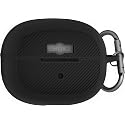 Geiomoo Silicone Case for SHOKZ OpenDots ONE, Soft Flexible Scratch Resistant Protective Cover with Carabiner (Black)