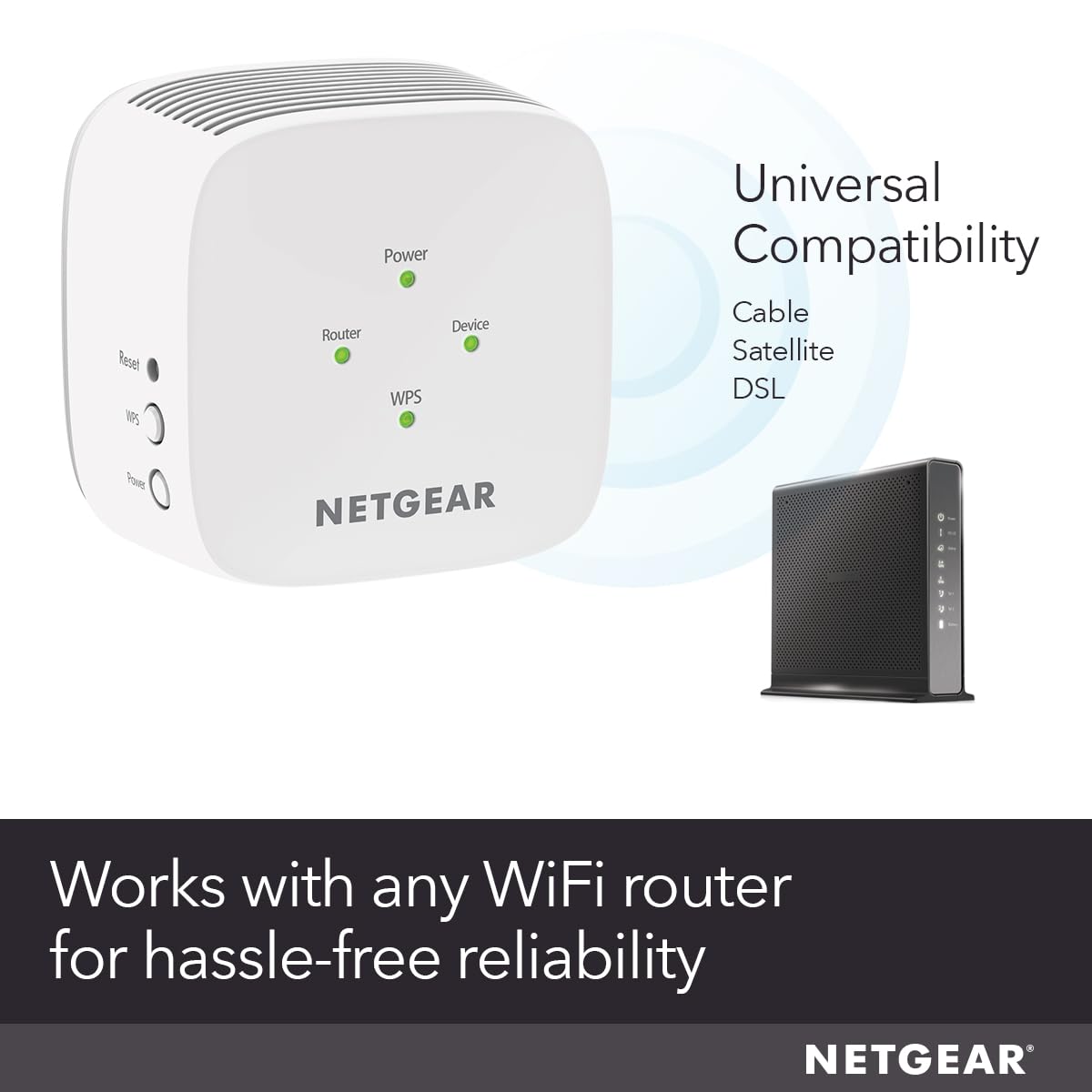 NETGEAR WiFi Mesh Range Extender (EX5000) - Covers up to 1,000 sq.ft. and 15 Devices with AC1200 Dual Band Wireless Signal Booster & Repeater (up
