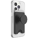 PopSockets Adhesive Phone Wallet and Card Holder with Grip - Black