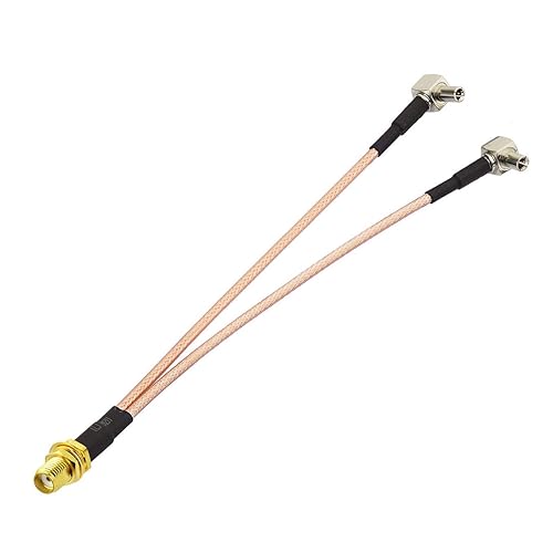 Bingfu 4G LTE Antenna Adapter Splitter SMA Female to Dual TS9 Connector Coaxial Pigtail Cable 6 inch 15cm Compatible with 4G LTE Mobile Hotspot MiFi