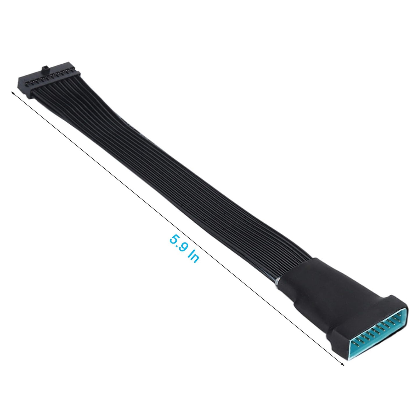 JZYMOD USB 3.0 Header Extension Cable, USB 3.0 Internal 19/20 Pin Header Extender | USB 3 Motherboard Adapter | 5.9 inch