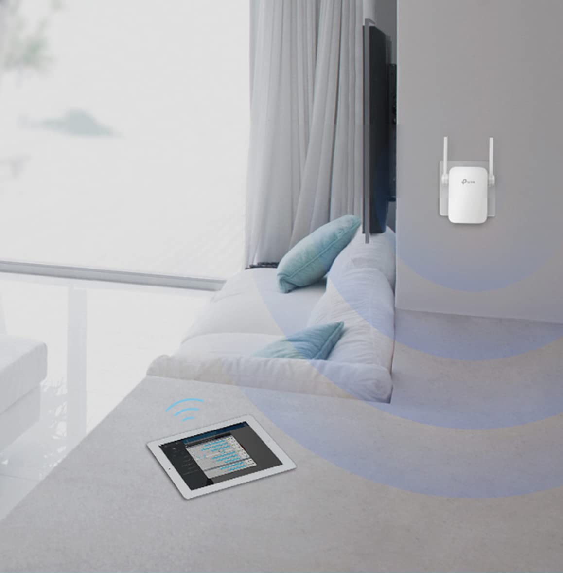 TP-Link N300 WiFi Extender(TL-WA855RE)-Covers Up to 800 Sq.ft, WiFi Range Extender Supports up to 300Mbps Speed, Wireless Signal Booster and Access