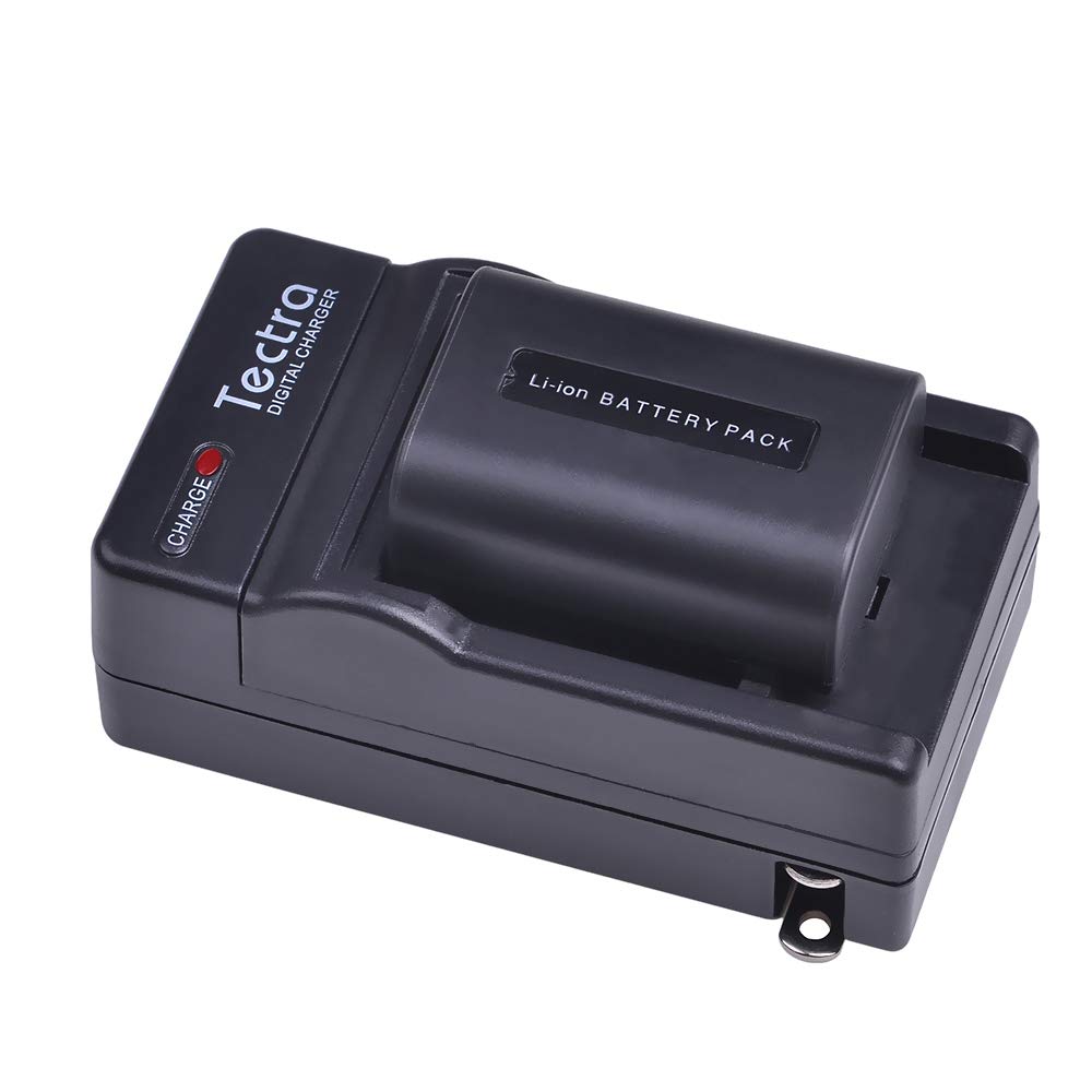 Tectra 2-Pack NP-FV50 Battery and Charger Kit for Sony NP-FV30 NP-FV40 NP-FV50 & Sony FDR-AX53 HDR-CX230 HDR-CX220 CX330 CX380 CX455 CX900 CX430V