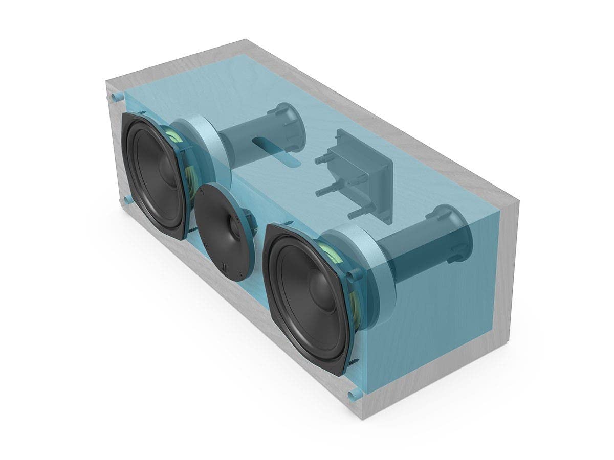 Monolith C5 Center Channel Speaker - Black (Each) Powerful Woofers, Punchy Bass, High Performance Audio, for Home Theater System - Audition Series