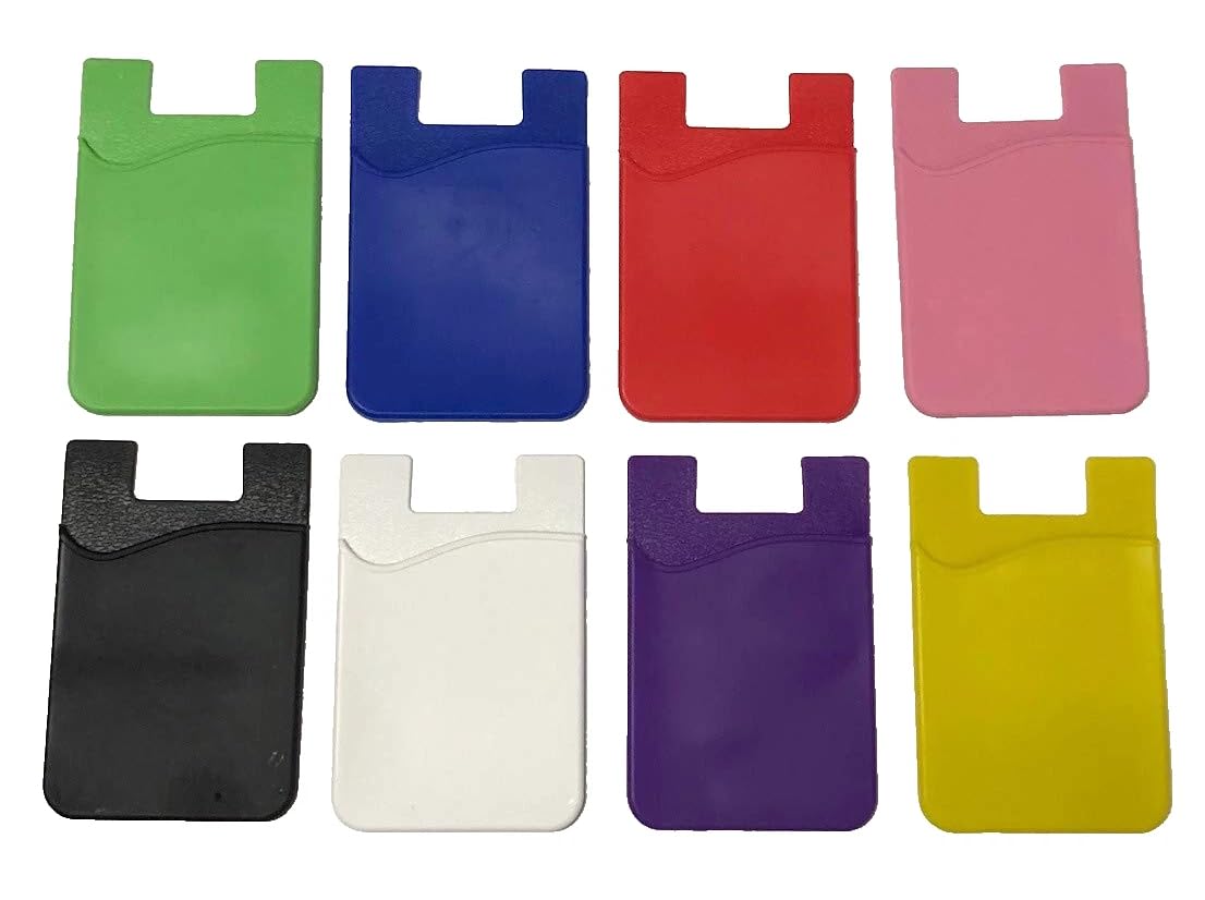 Lot 2 Silicone Smart Phone Wallet ID Holder in Yellow
