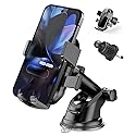 Upgraded 3-in-1 Phone Holders for Your Car, Heavy-Duty Car Phone Mount for Dashboard, Windshield & Vent, Universal Cell Phone Holder for iPhone