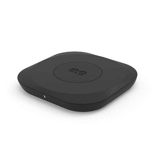 PureGear, 7.5W/10W Qi-Certified Squared Fast Wireless Charging Pad Compatible with Galaxy S21, S20,S10,S9,S8,Note 20,10,9. iPhone 12, 12Pro, 11