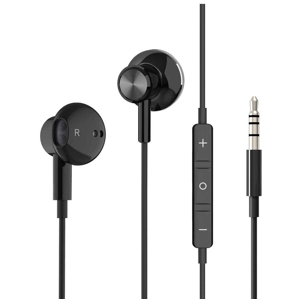 Wired Earbuds Noise Isolating In-Ear Headphones Earphones with Mic Volume Control 3.5mm Plug for Sports Workout Compatible with Cell Phones Android…