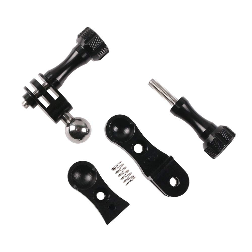 Aluminum Dual Rotating Extension Arm Mount Mount, 360° Rotation Ball Head Swivel Adapter Arm Mount Compatible with Gopro Hero 13 Black,Hero