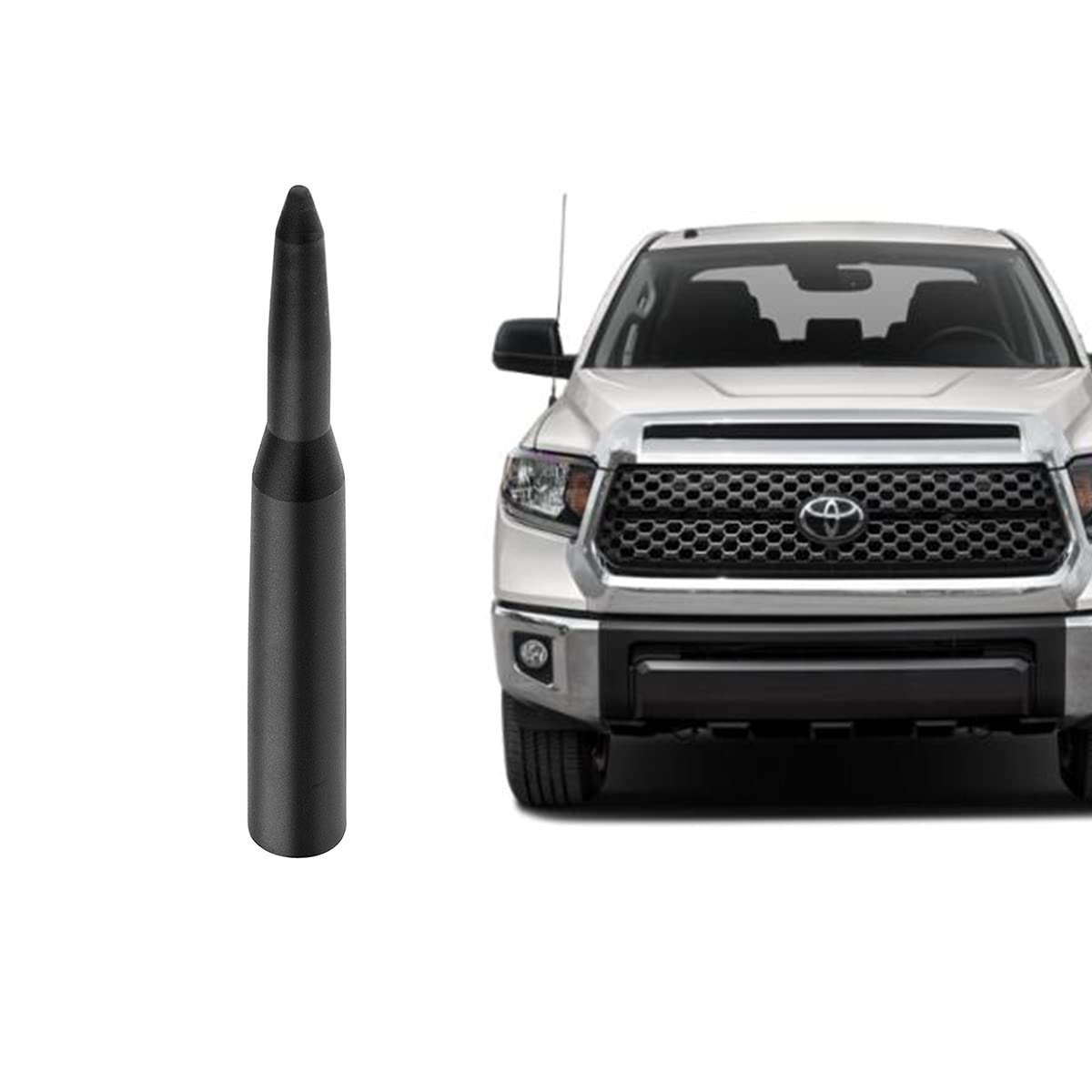 PYGHAP Stylish Short Antenna Compatible with Toyota Tundra Tacoma Trucks, 4" Short Aluminum Antenna, Car Wash Proof