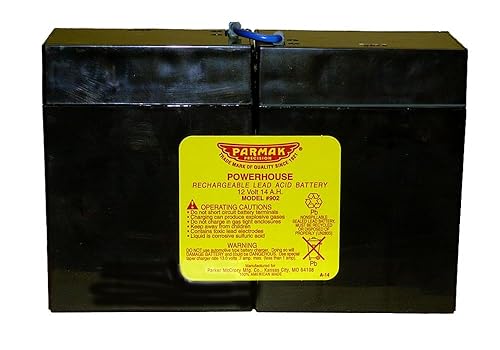 Parmak 902 12-Volt Gel Cell Battery for Solar Powered Electric Fences,Black