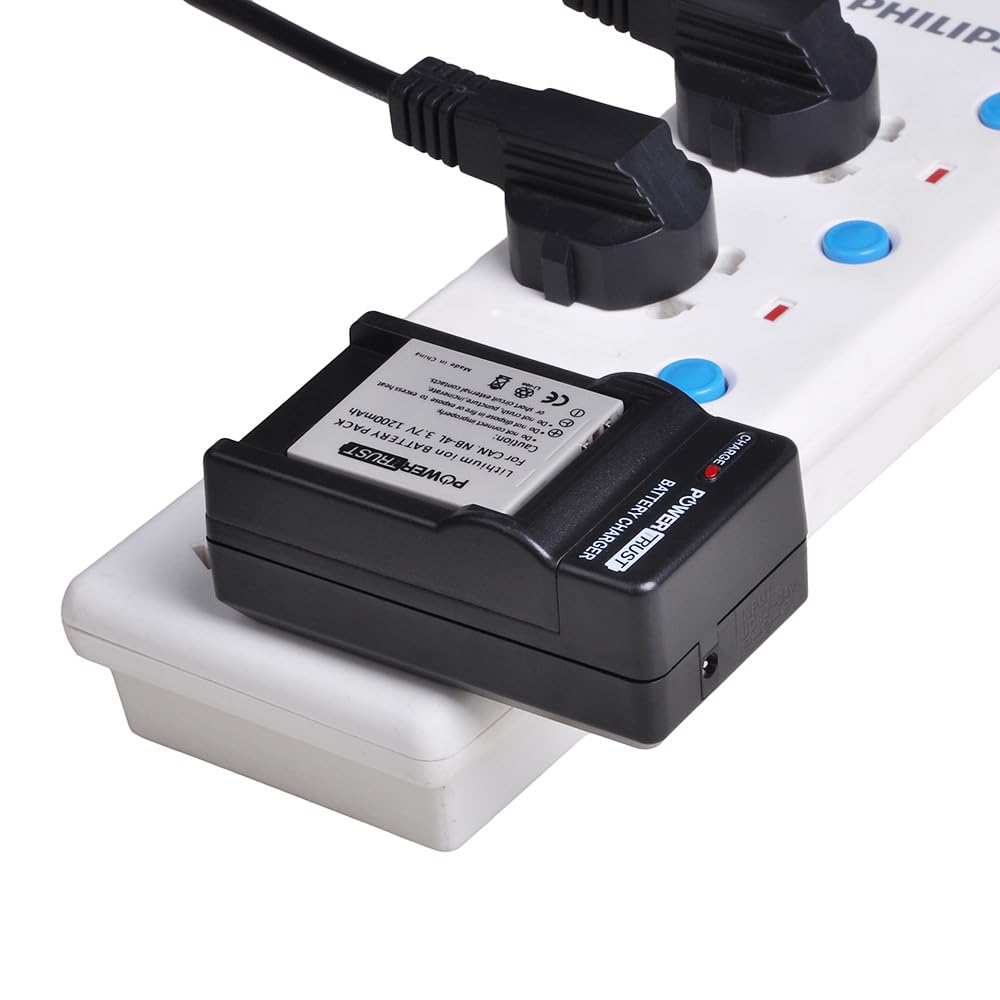 PowerTrust 2Pcs NB-4L NB4L Battery + Fast Charger for Canon PowerShot ELPH 100 HS, 300 HS, 310 HS, SD1000, SD1100 is, SD1400 is, SD200, SD30, SD300
