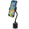 CIAO TECH Cup Holder Phone Mount for Car - Cup Holder Phone Holder with Adjustable Gooseneck - Universal Phone Cup Holder for Car Stable & Durable