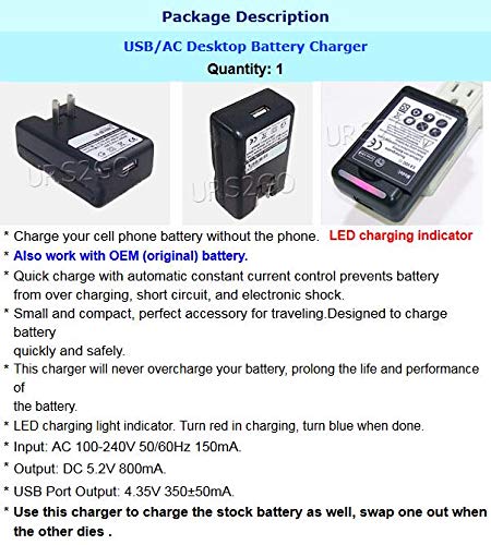 (Quick Charge) External Special Desktop Wall Home USB/AC Battery Charger Power Adapter Compatible with Samsung Galaxy J3 Emerge SM-J327P Smartphone -
