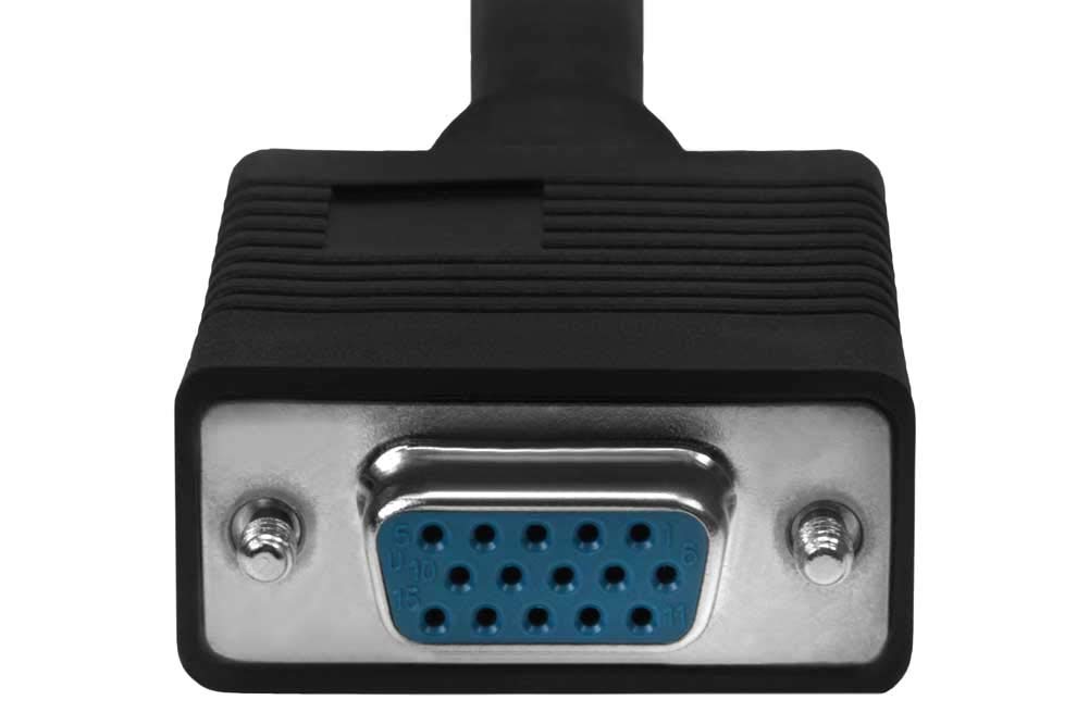 SF Cable, VGA Breakout Cable, 15 Pin VGA Female to 5 BNC Female (1 Feet)