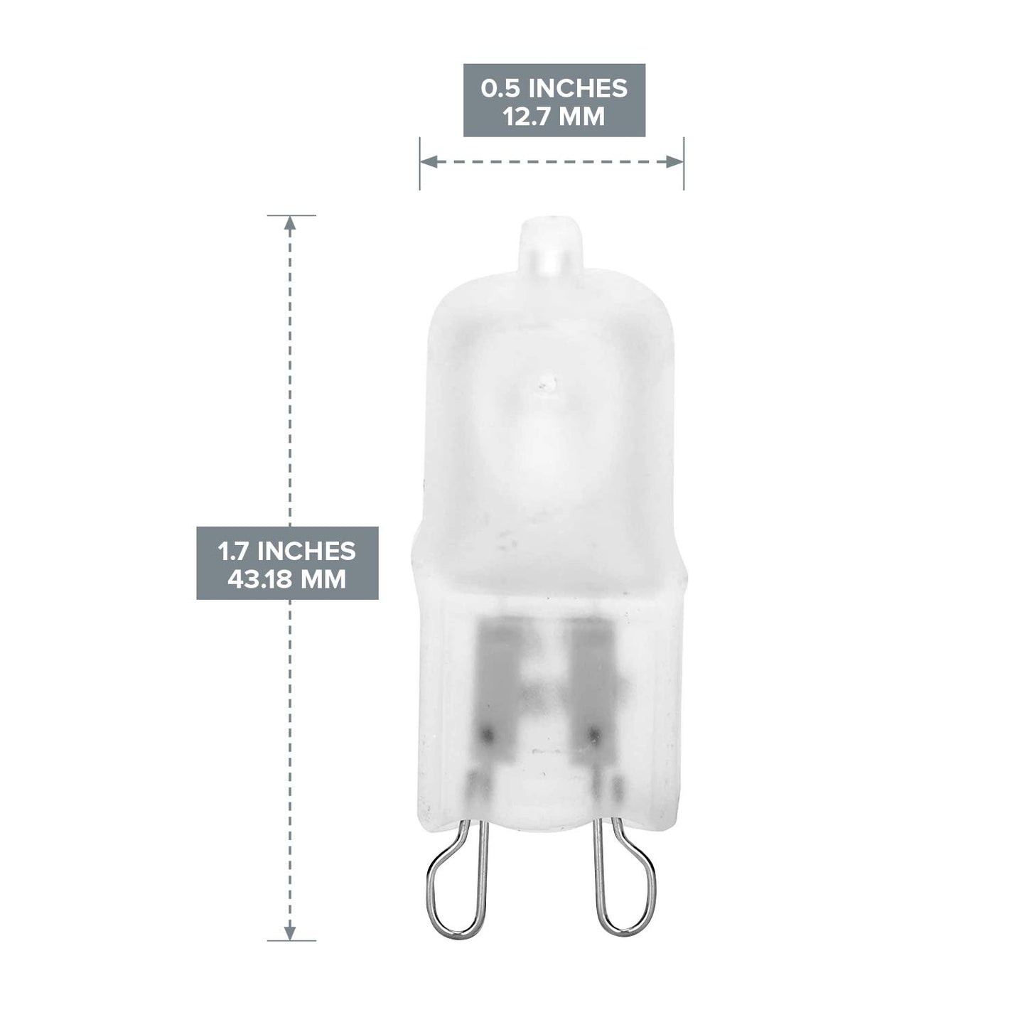 12Vmonster 10 Pack AC 120V 75W Warm White Frosted Halogen Light Bulb G9 JCD Type T4 Spot Light Replacement