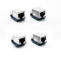 Treedix 4 Pcs RJ45 8-pin Connector (8P8C) and Breakout Board Kit Compatible with Ethernet DMX-512 RS-485 RS-422 RS-232 (Unassambled)