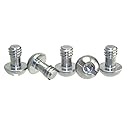 Cap SS Steel Screws 1/4" Tripod Quick Release QR Plate Camera Hex/Slot Combo (5)