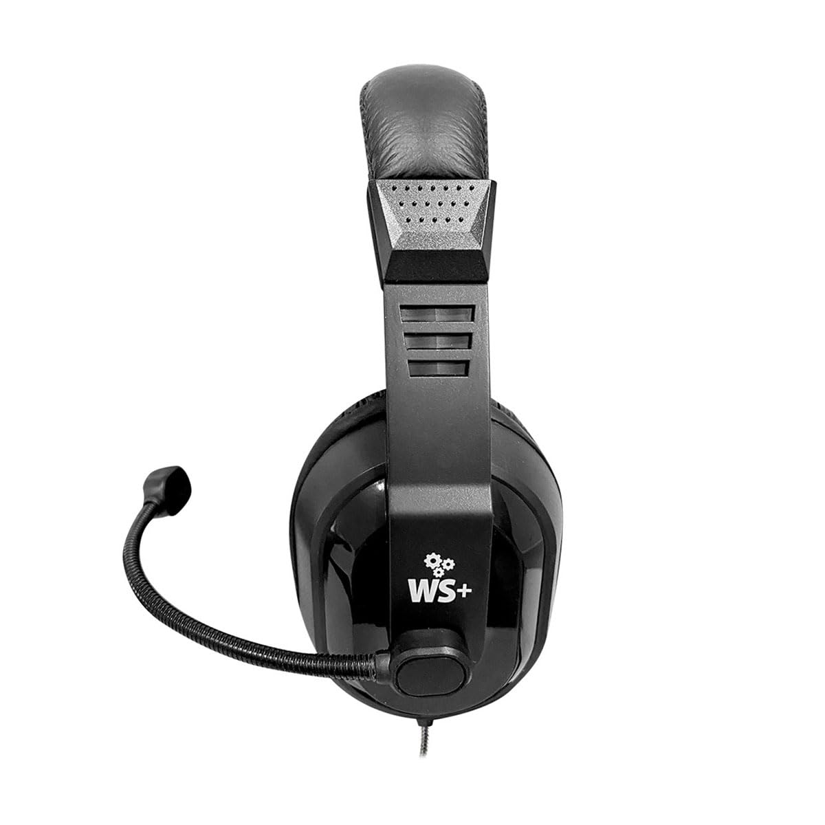 HamiltonBuhl WorkSmart Plus Deluxe USB Headset, Steel?Reinforced Gooseneck Mic, In?Line Volume Control, Padded Leatherette Headband & Cushions