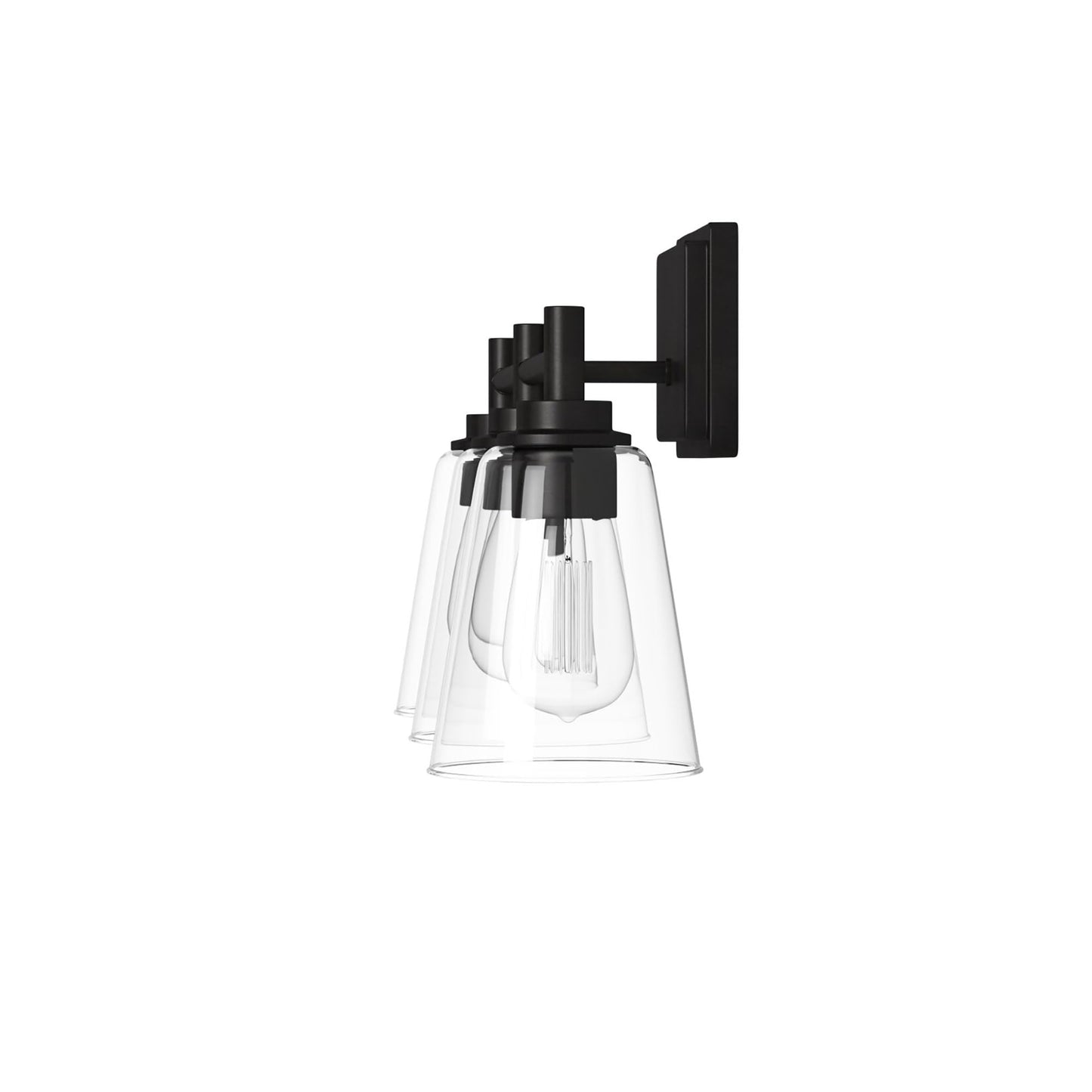 Designers Fountain 3-Light Westin Bathroom Vanity Lights Fixture, 22.5 Inch Wall Mount Sconce for Bedroom or Over Mirror, Matte Black, 95703-MB