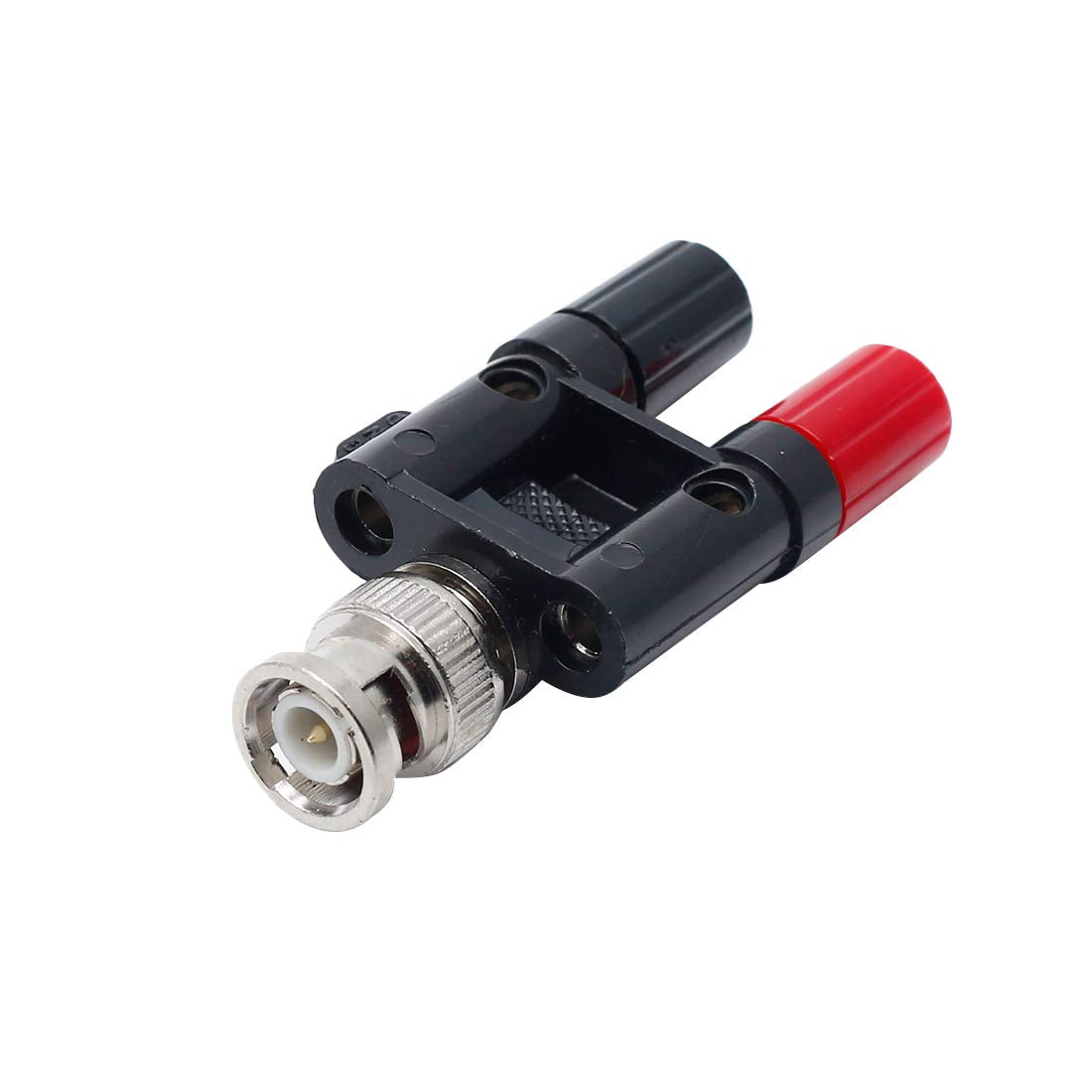 Hxchen 5Pcs BNC Male to Dual 4mm Banana Female Jack Coaxial Binding Post Adapter Connector