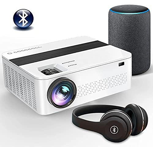 JIFAR Projector 4K with 5G WiFi & Bluetooth,2000ANSI Outdoor Projector with 450" Display,Movie Projector Support 4K,Dolby Audio,Zoom,Keystone,20W