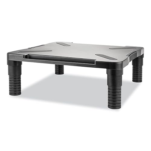 Innovera IVR55010 13.13 in. x 13.5 in. x 4 in. Single Level Monitor Riser - Black