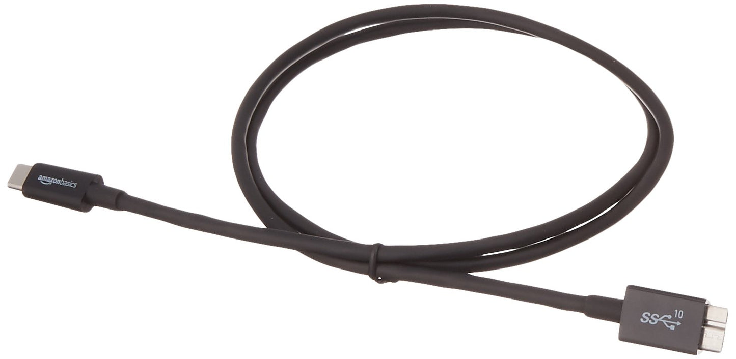 Amazon Basics USB-C to Micro USB 3.1 Gen 2 Fast Charging Cable, 10Gbps High-Speed, 3 Foot, Black
