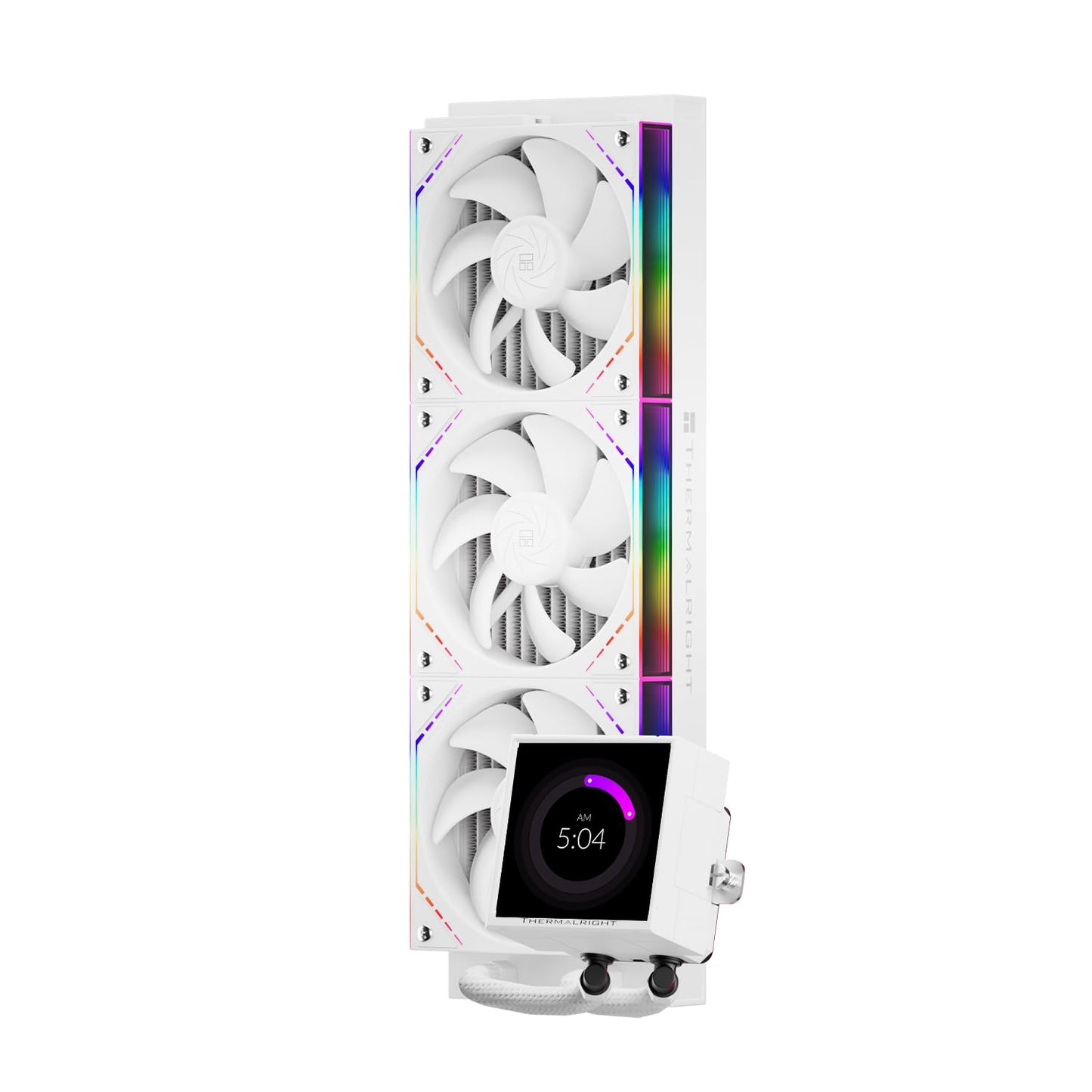 Thermalright Peerless Vision 360 ARGB White CPU Liquid Cooler with 3 PWM Fans for 2000RPM-Wireless Splicing,LCD Screen with 480x480 Resolution,360 Aio