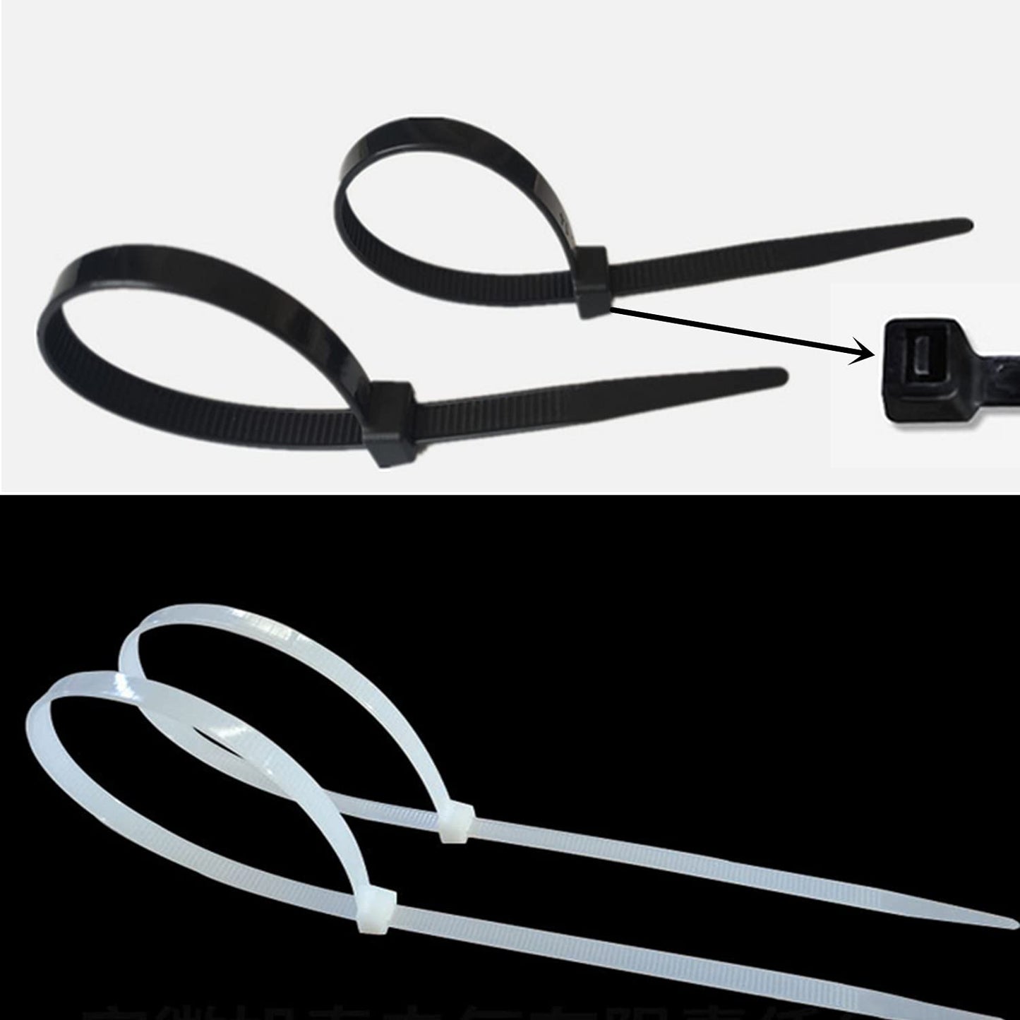 100pcs Cable Zip Ties Heavy Duty, 15-inch Plastic Ties, Adjustable Super Strong Plastic Ties, Tensile Strength of 50 Pounds, Suitable for Indoor