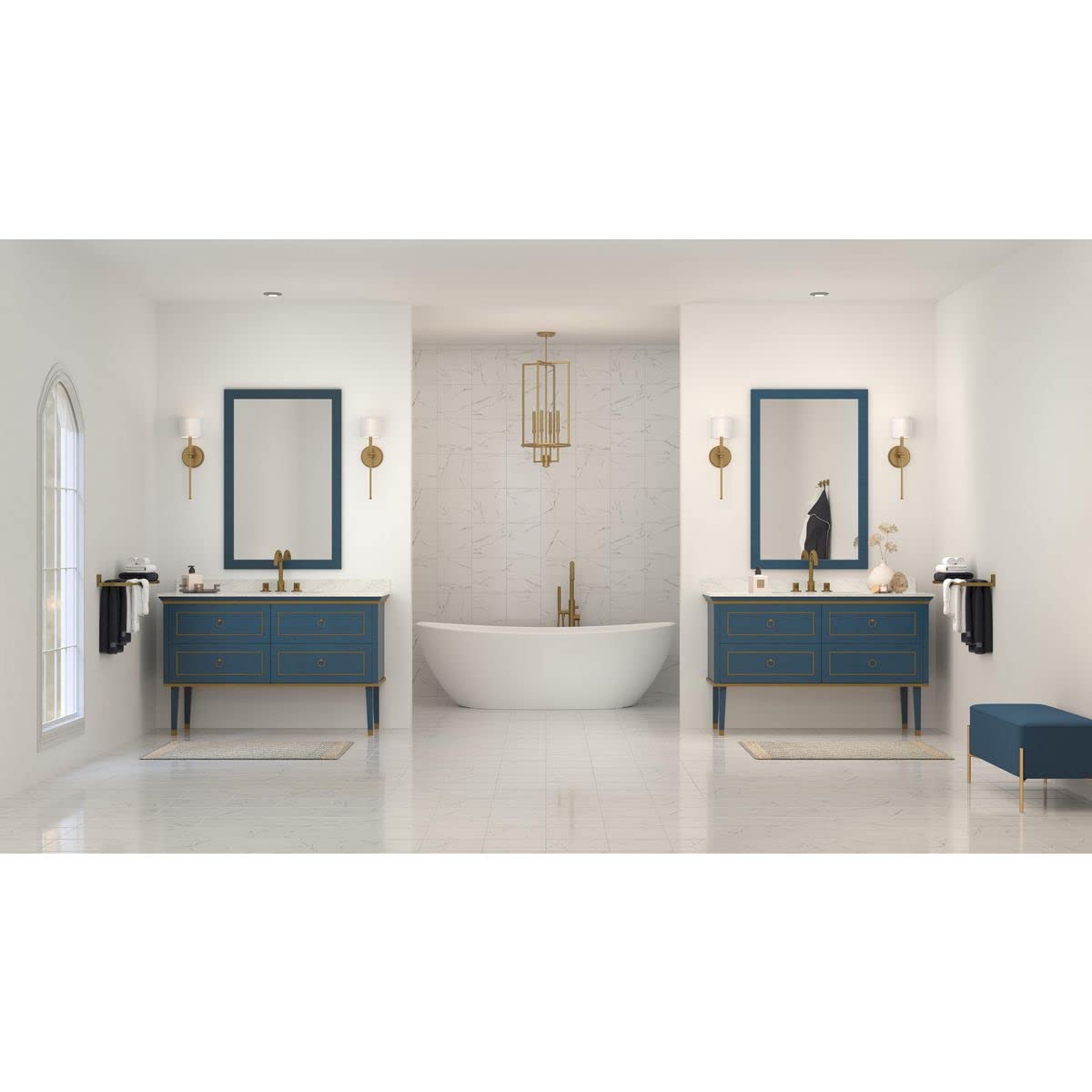 Progress Lighting Elara Collection 5-3/4 in. 1-Light Vintage Brass Vanity Light Clear Glass