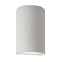 Justice Design Group CER-0945-BIS Ambiance 9.5" Transitional Dimmable Wall Sconce Wall Light for Living Room, Hallway or Bedroom, Bisque