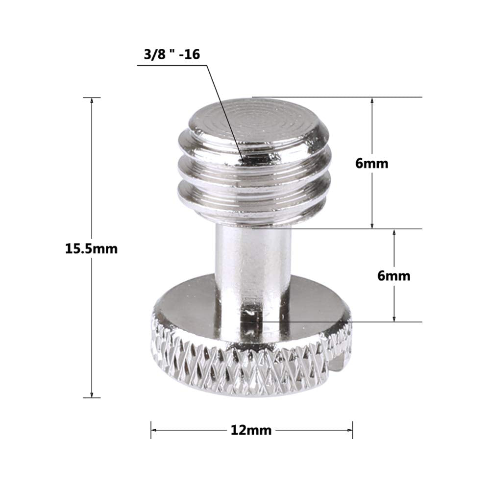Kayulin Camera Screw with 1/4"-20 & 3/8"-16 for Camera Quick Release Plate(4 Pieces)