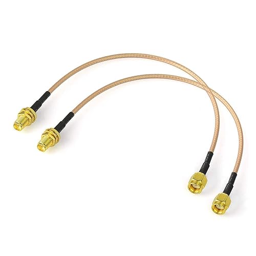 Bingfu WiFi Antenna Extension Cable (2-Pack) RP-SMA Male to RP-SMA Female Bulkhead Mount RG316 Cale 30cm 12 inch for WiFi Router Security IP Camera