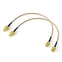 Bingfu WiFi Antenna Extension Cable (2-Pack) RP-SMA Male to RP-SMA Female Bulkhead Mount RG316 Cale 30cm 12 inch for WiFi Router Security IP Camera