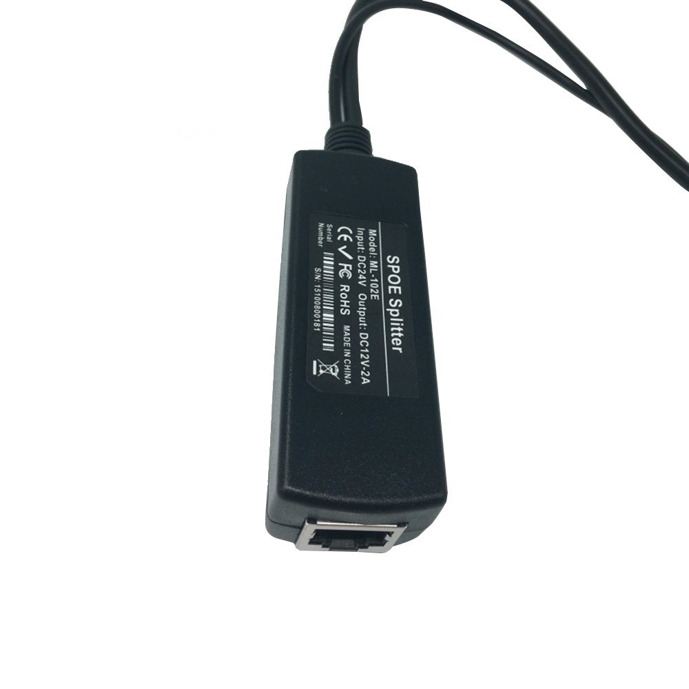 POE Kit,COOSO PoE Splitter Kit and Passive PoE Injector Compatible with Most Switches and HD Cameras.24V to 12V,3Pairs