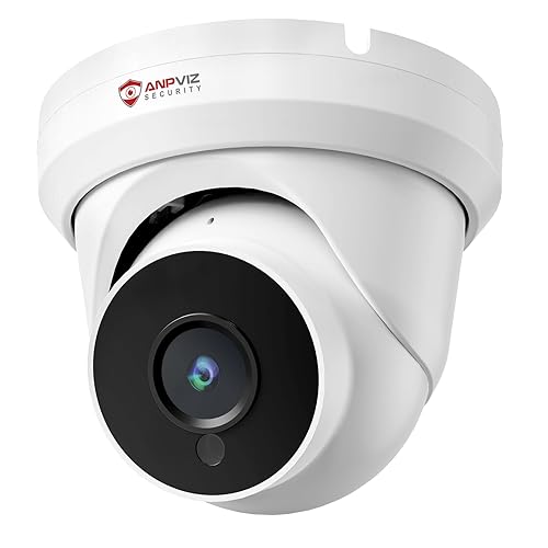 Anpviz 4MP PoE IP Turret Camera with Microphone/Audio, IP Security Camera Outdoor Indoor, Night Vision 50ft, Waterproof IP66, 110° Wide Angle 2.8mm