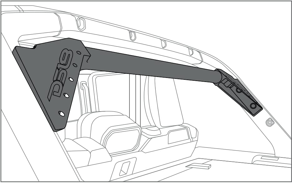 DS18 JL-TUBEUP Mounting Tube for Wakeboard Tower Speakers Compatible with Jeep Wrangler JLU (2018-2023) - Off Road Rear Speakers Bar Mount - Fits