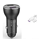 for Huawei Supercharge Car Charger, 9V/2A Car Charger Adapter Quick Fast Charger with USB Type C Super Charging Cable Car Charger for Huawei P40 P30
