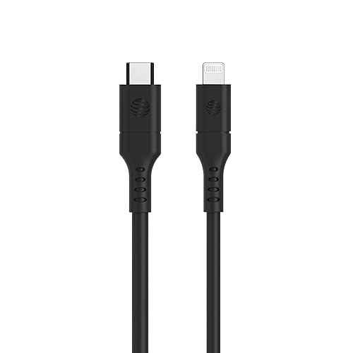 AT&T 6ft USB-C to Lightning Cable - MFi Certified 60W Fast Charging iPhone Charger Cord, USB-IF Certified, Braided Nylon, Durable Engineered Copper…