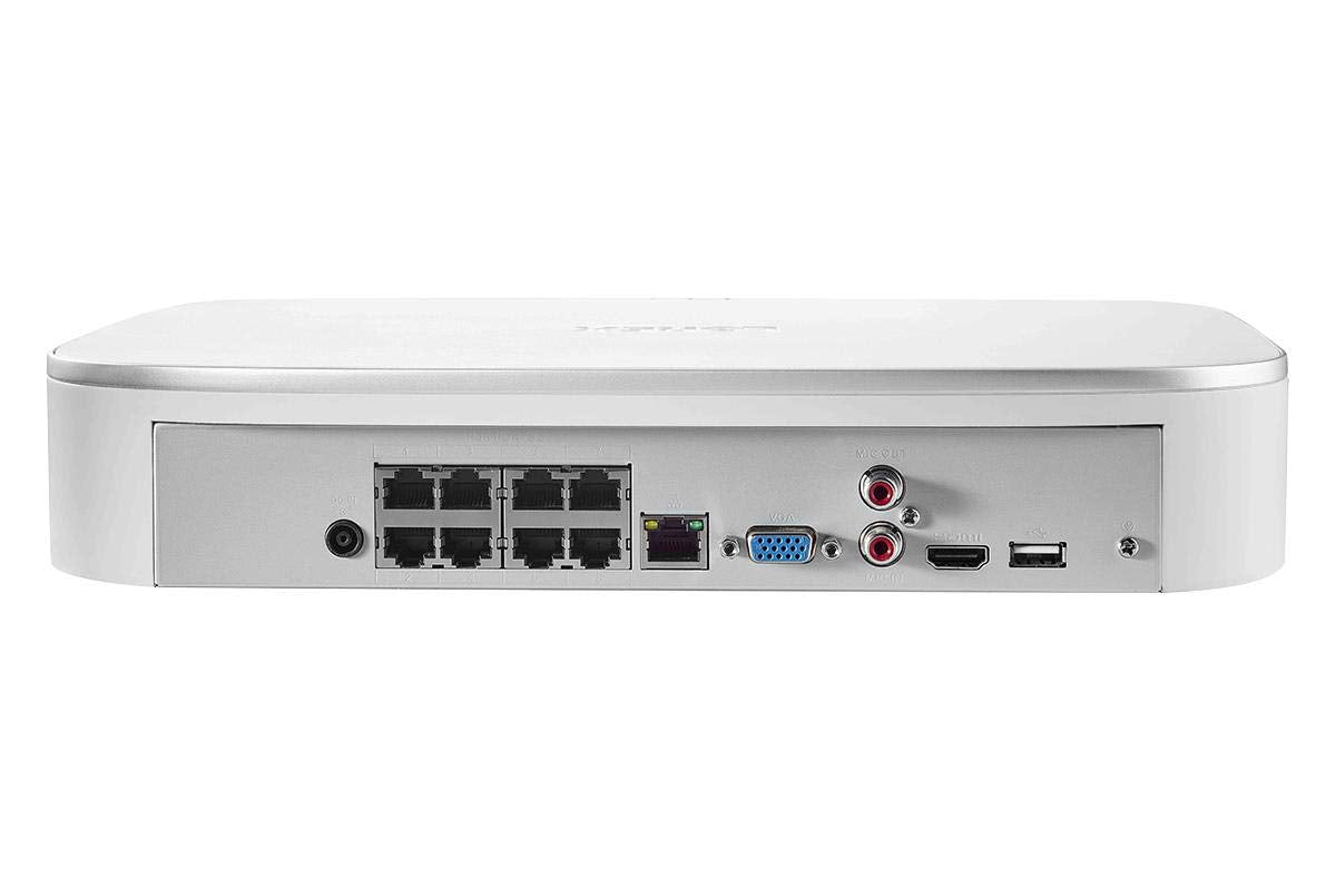 Lorex N842A82 4K Ultra HD 8 Channel 2TB IP Security System Network Video Recorder (NVR) with Smart Motion Detection, Voice Control and Fusion
