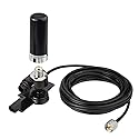 Bingfu Vehicle Ham Mobile Radio Antenna VHF UHF 136-174MHz 400-470MHz Car Truck Amateur Two Way Radio Low Profile Antenna with Lip Mount Fixed Bracket