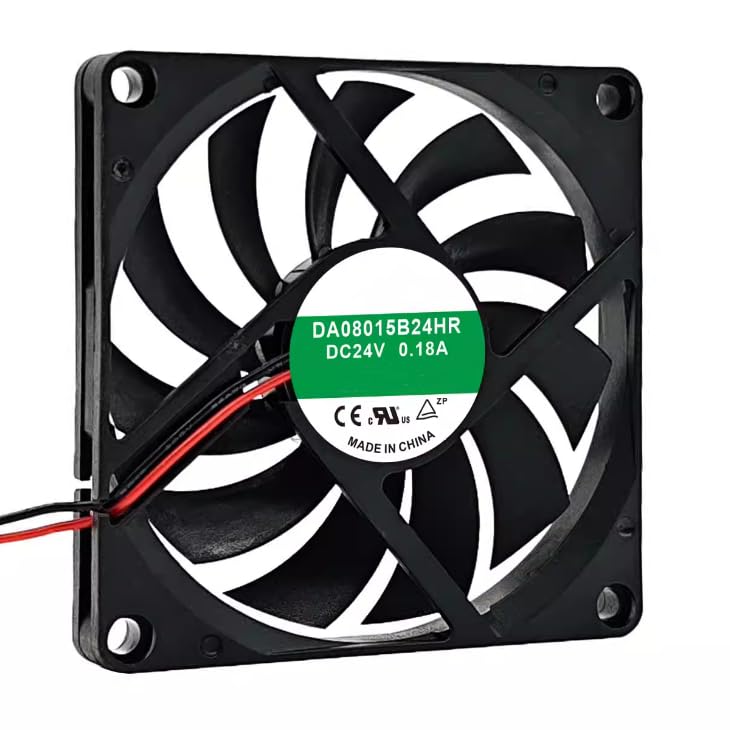 DA08015B24HR DC 24V 0.18A 80x80x15mm 2-Wire Cooling Fan