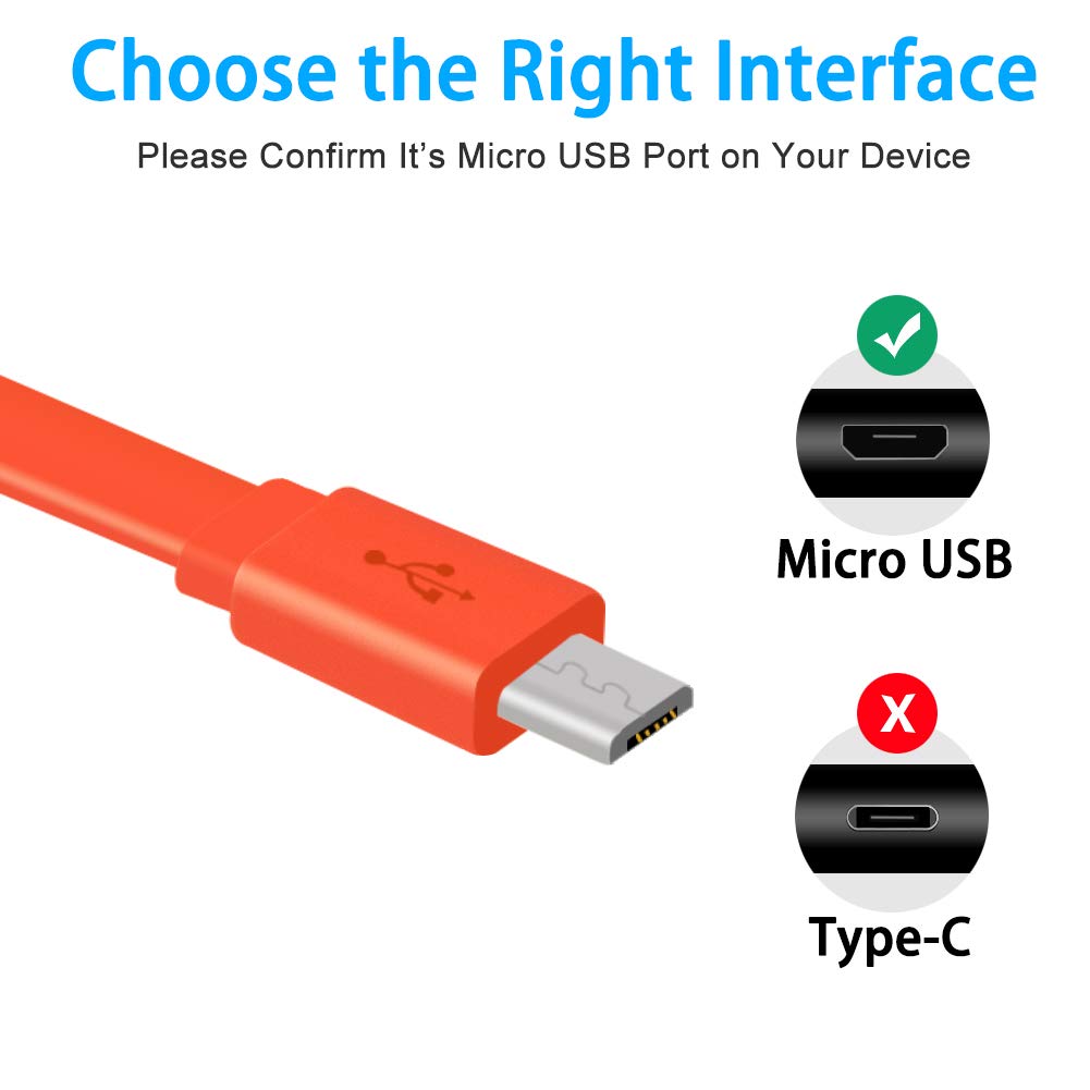 Charging Cable for Ring Doorbell (2020 Release) 2/3/3 Plus/4, Video Doorbell Pro/Plus, Charger Cable for Ring Camera Battery Charging Cord Micro USB